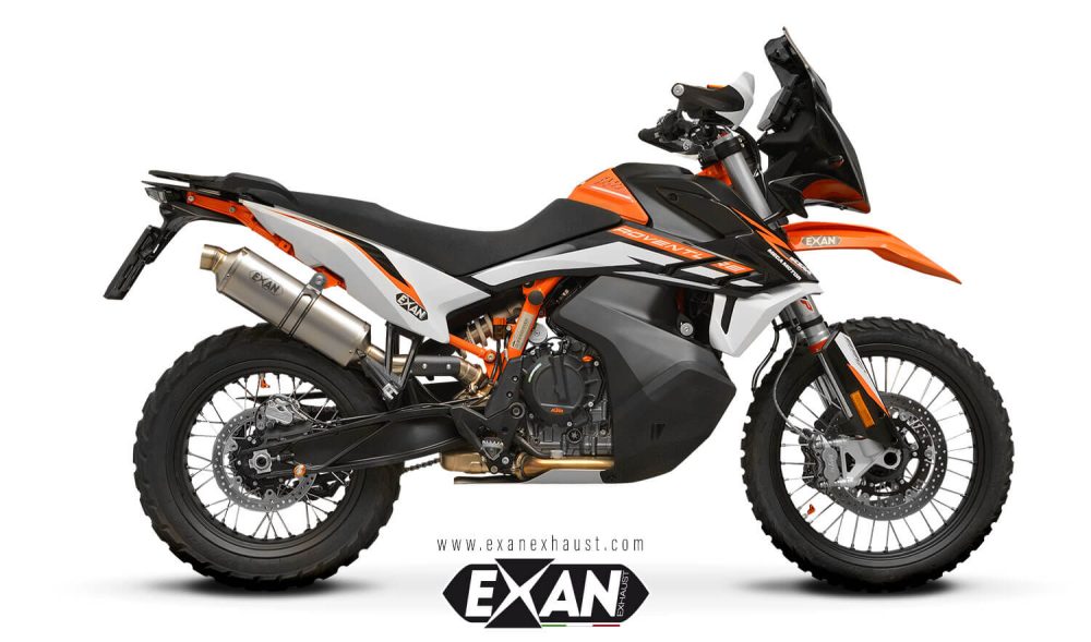 Exan-Exhaust-KTM 790 Adventure (2019 - 2020) - euro 4 -Ovale-Rally-Titanio