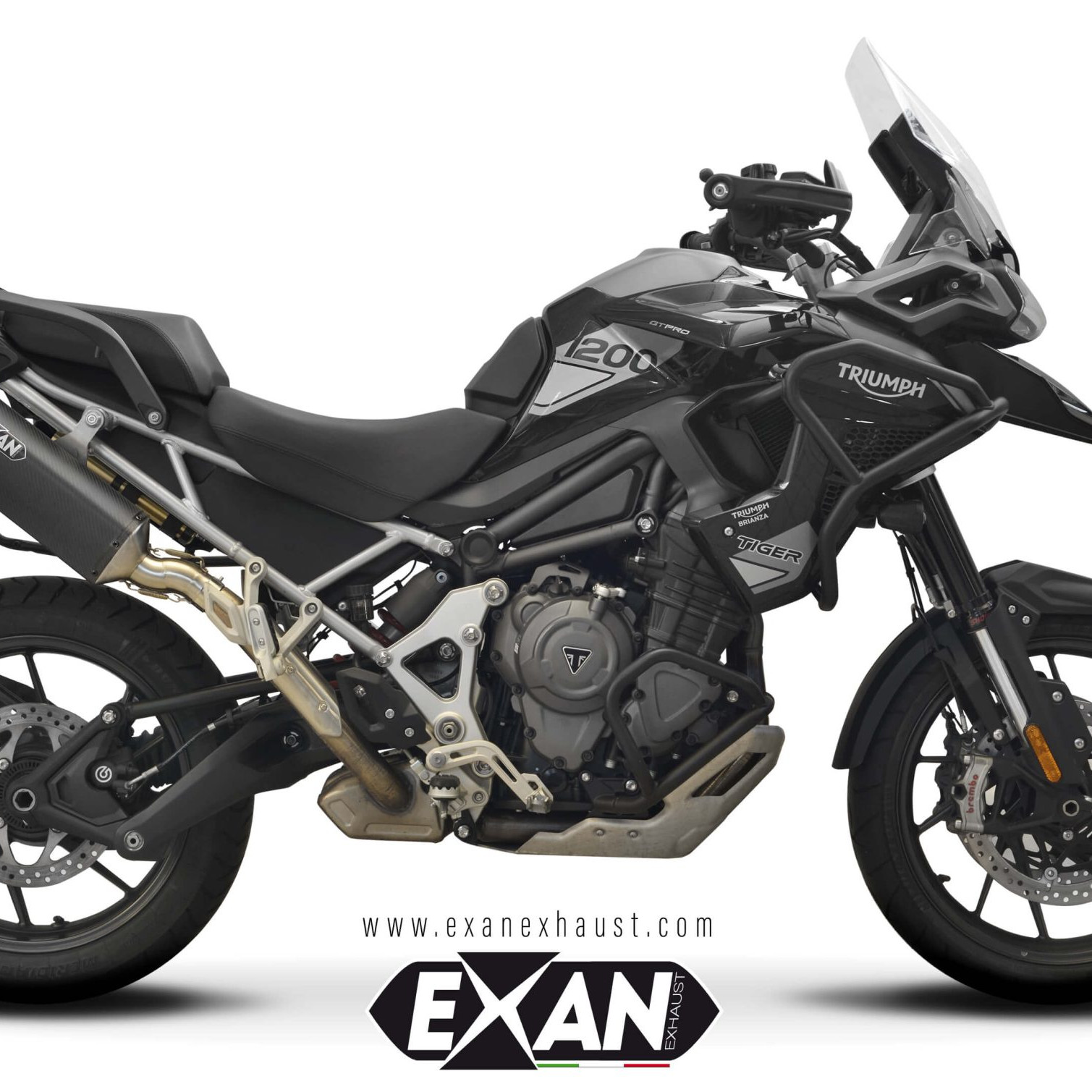 TRIUMPH TIGER 1200 PRO - RALLY - EXPLORER (2002-23)-exan-exhaust-x-rally-carbon